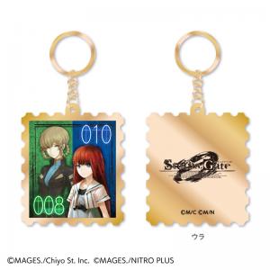 「STEINS;GATE」15周年記念 切手風メタルキーホルダー（阿万音鈴羽&椎名かがり）